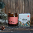 Load image into Gallery viewer, A lit Christmas scented candle - Orange, Clove and Cinammon candle perfect for Christmas