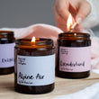 Load image into Gallery viewer, Alpine-inspired pine scented candle for cosy winter nights