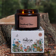 Load image into Gallery viewer, Natural soy wax autumn candle with sweet vanilla and precious woods in amber jar