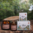 Load image into Gallery viewer, Woodland Glow soy wax candle with rich autumn fragrance notes and natural wick