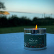 Load image into Gallery viewer, Summer Night Lights Insect Repellent Garden Candle which prevents insects, wasps lit at a campsite.