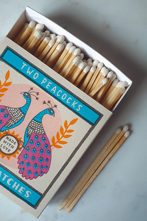 Peacock Luxury Letterpress Match Box
