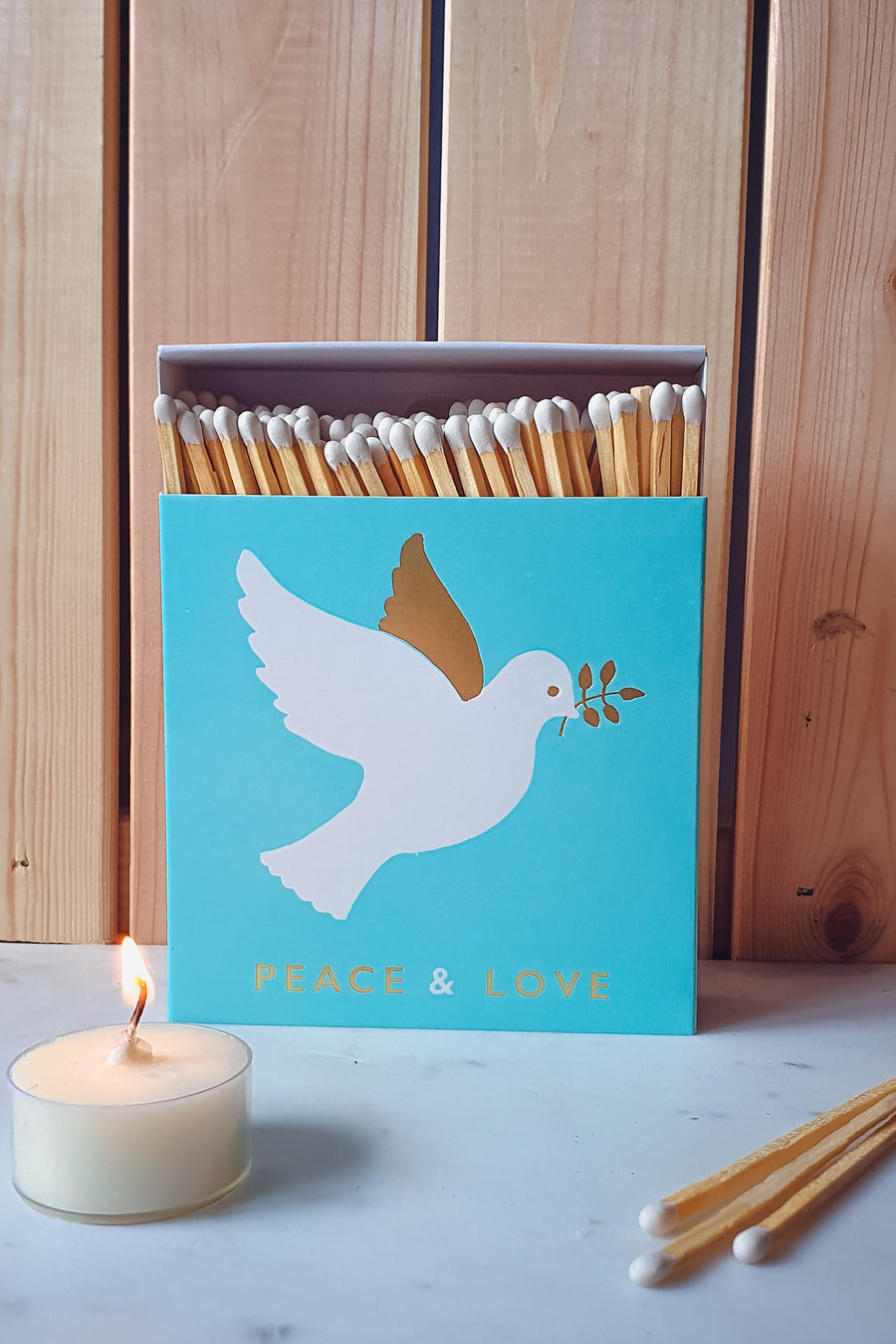 Peace & Love Luxury Letterpress Match Box
