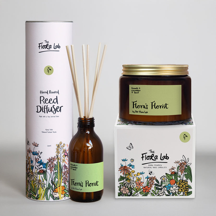 Natural Wax Candle & Reed Diffuser Bundle