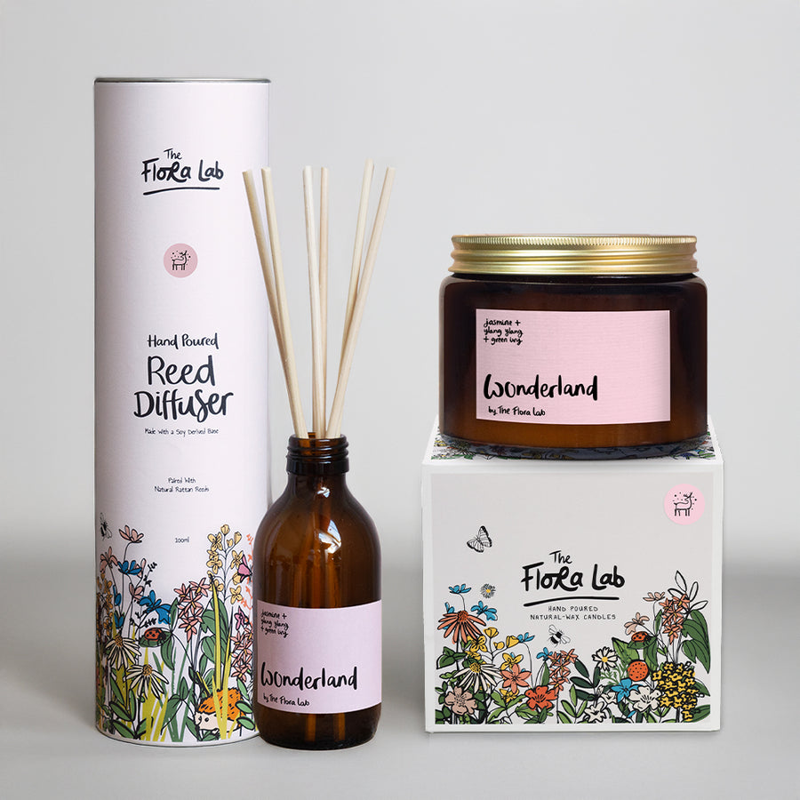 The Flora Lab Large Candle and Diffuser Bundle