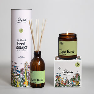 Flora's Florist Natural Wax Candle & Diffuser Bundle