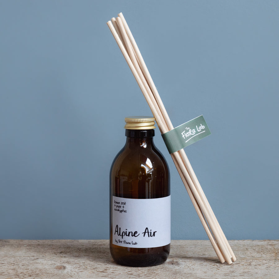 Alpine Air Soy Derived Reed Diffuser with Lemon Zest and Eucalyptus