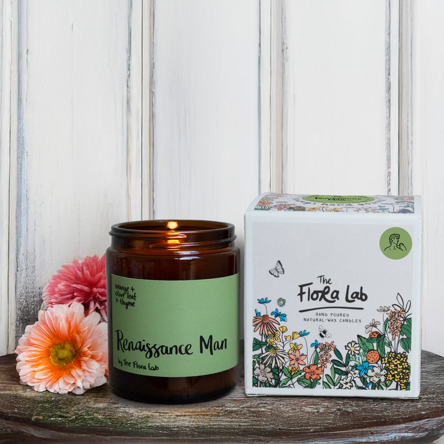 Renaissance Man Scented Candle - Citrus Scented Natural Wax Candle