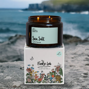 Sea Salt Candle. Large Scented Candle. Scent notes of wood sage and sea salt, with cedarwood and sea herbs.
