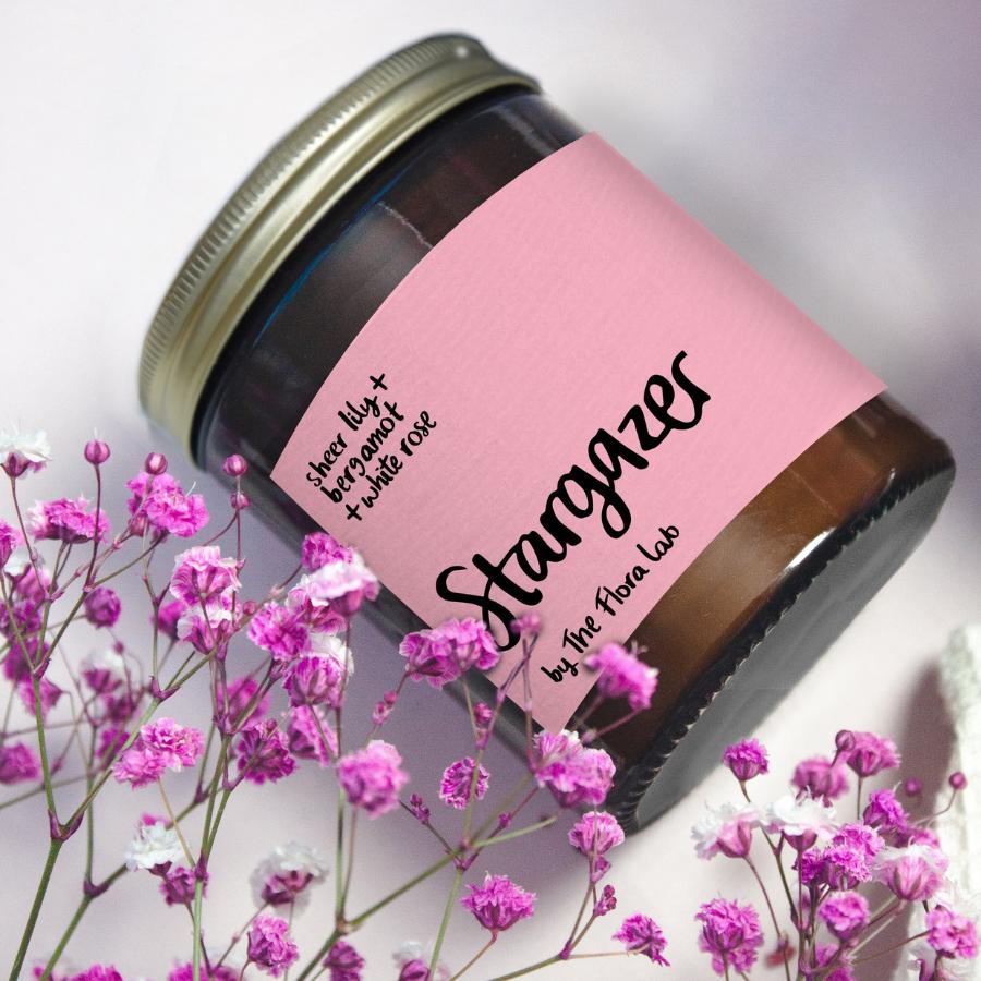 <b>Stargazer Coconut & Rapeseed Wax Candle</b> <br> Sheer Lily + Bergamot + White Rose