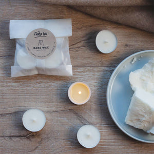 Bare Wax Unscented Tealights in Biodegradable Packaging
