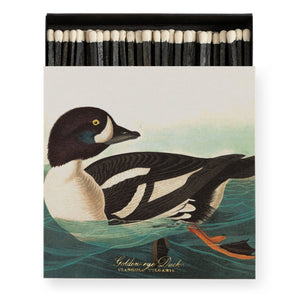 The Golden-eye Duck Natural History Museum Luxury Letterpress Match Box