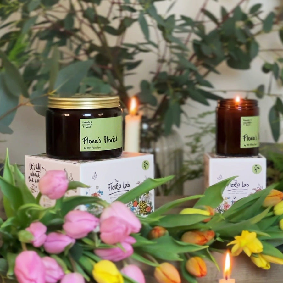 Flora's Florist Scented Natural Wax Candle