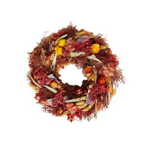 Dried Wildflower Christmas Wreath