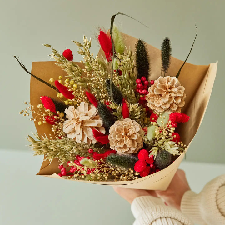 Festive Dried Wildflower Bouquet