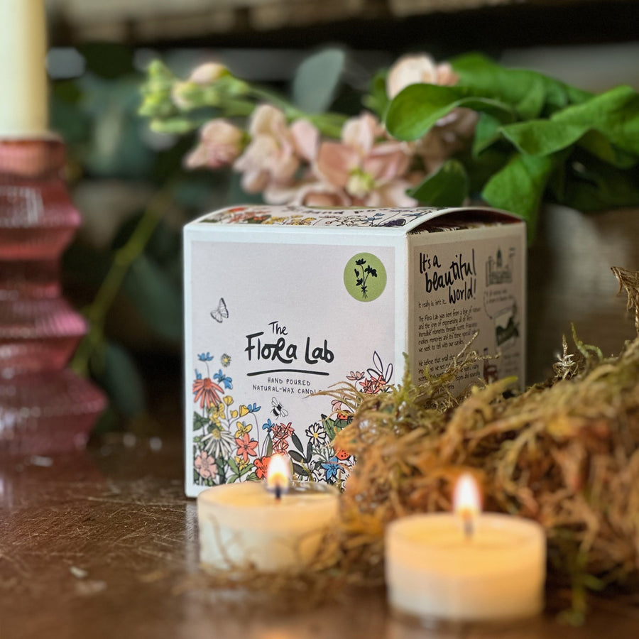 Flora's Florist Natural Wax Candle