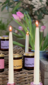 Tapered Natural-Wax Dinners Candles