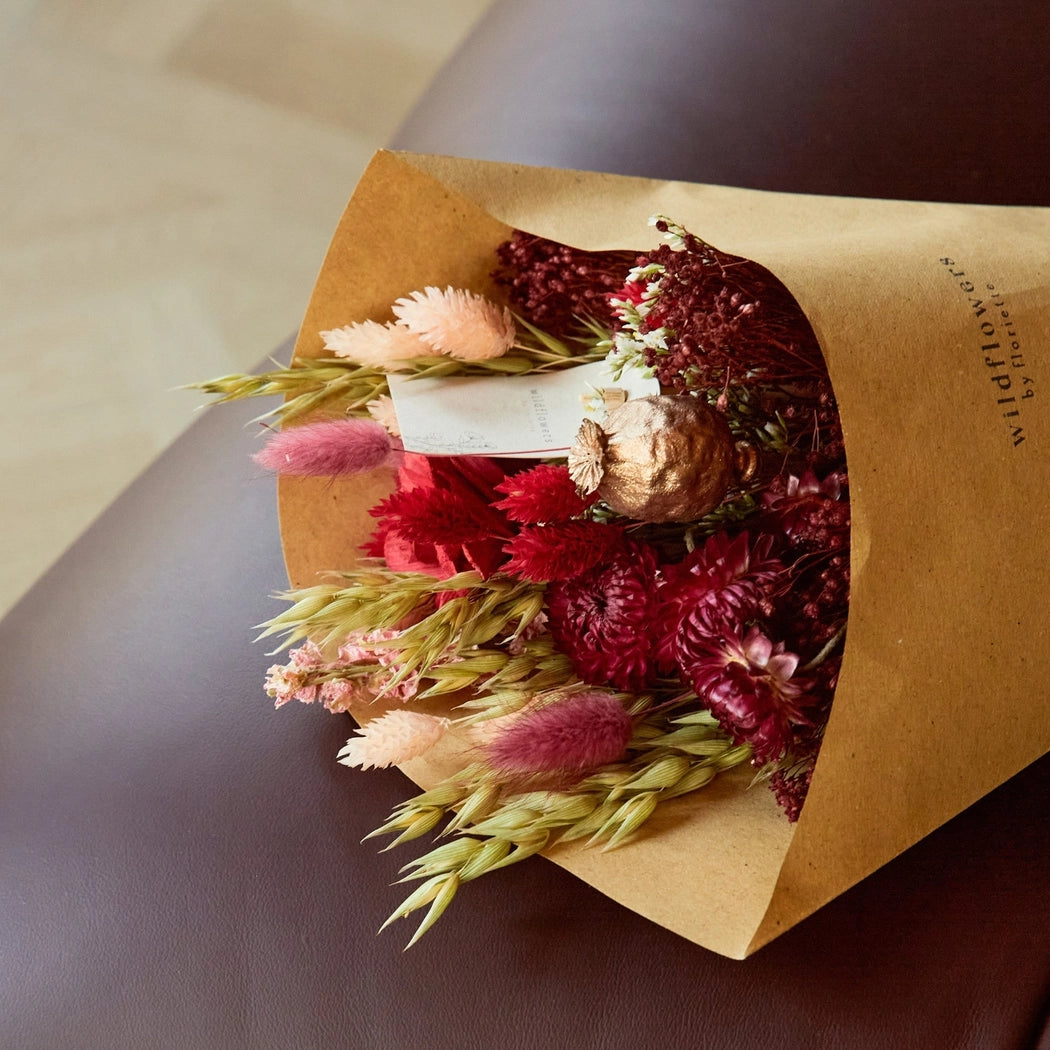 ruby-red-tones-dried-wild-flowers-bouquet