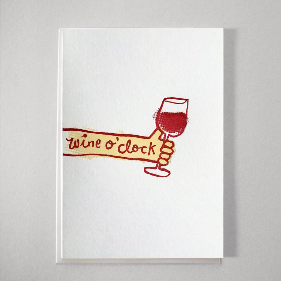 Wine O'Clock Letterpress Greeting Card